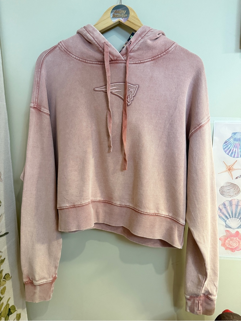 NFL Wash Pink Cropped Hoodie
